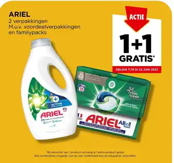 Jumbo ARIEL 2 verpakkingen M.u.v. voordeelverpakkingen en familypacks aanbieding