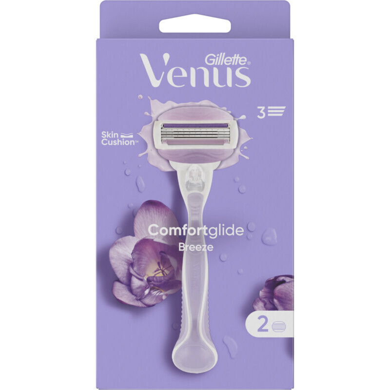 Albert Heijn Gillette venus comfortglide breeze systeem en 2 mesjes aanbieding