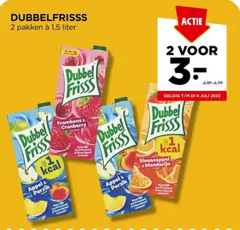 Jumbo DUBBELFRISSS 2 pakken à 1,5 liter aanbieding