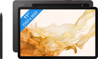 Coolblue Samsung galaxy tab s8 11 inch 128gb wifi grijs aanbieding