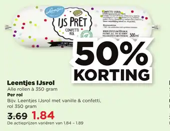 PLUS Leentjes IJsrol Alle rollen à 350 gram aanbieding