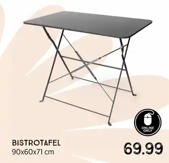 Xenos Bistrotafel 90x60x71 cm aanbieding