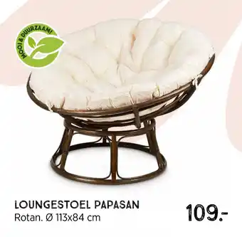 Xenos Loungestoel Papasan 113x84 cm aanbieding