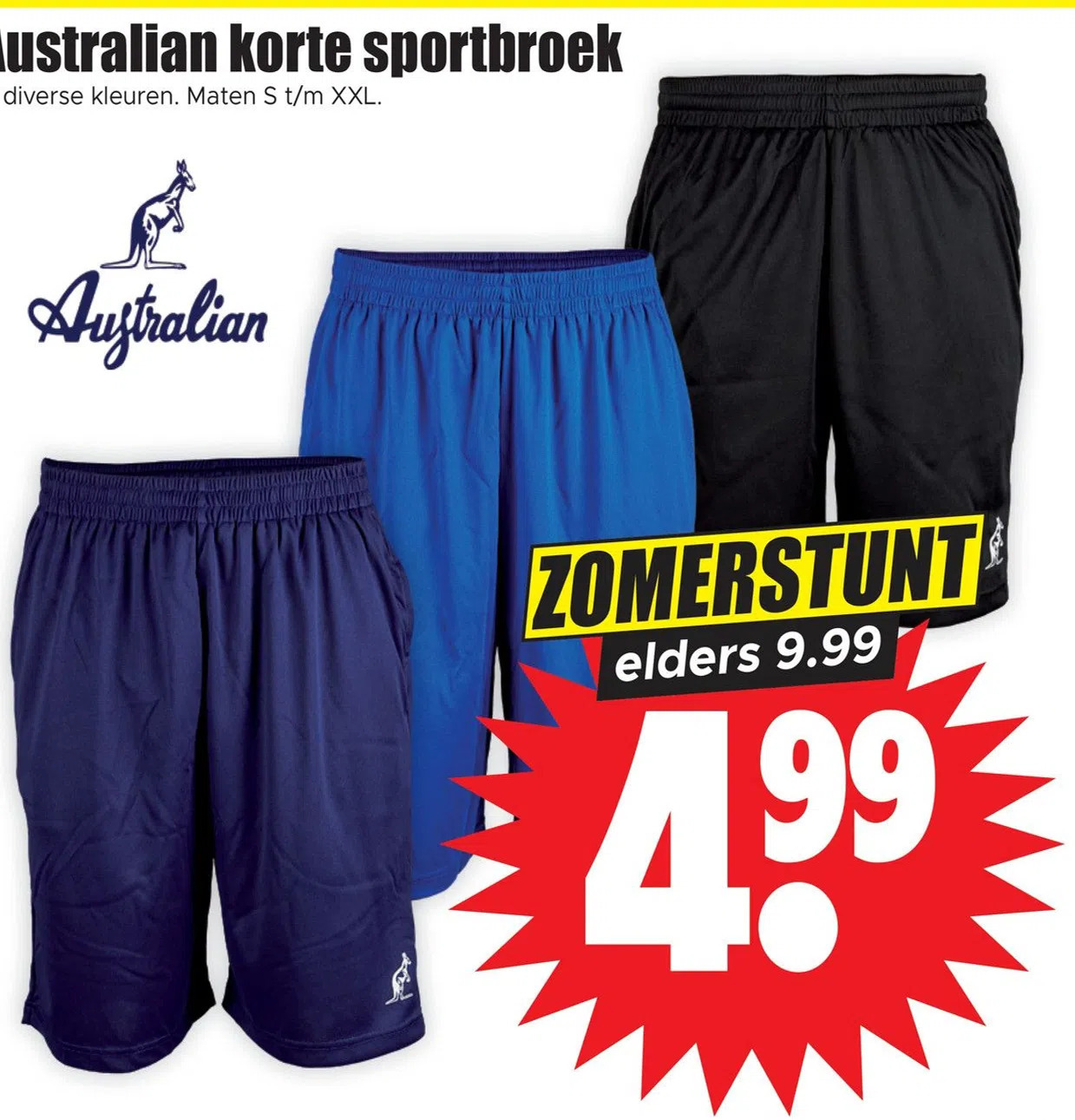 Dirk Australian korte sportbroek aanbieding
