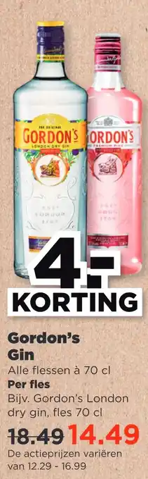 PLUS Gordon's gin aanbieding