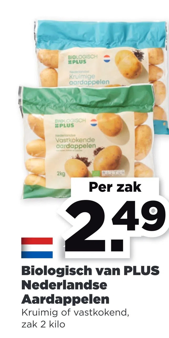PLUS Biologisch van plus nederlandse aardappelen aanbieding