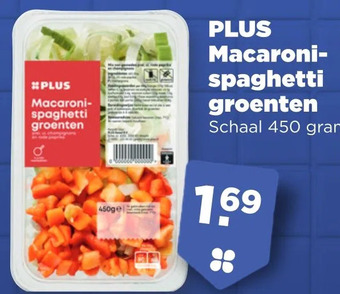 PLUS Plus macaroni- spaghetti groenten aanbieding