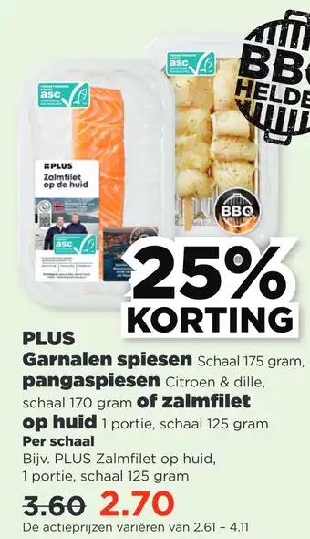 PLUS Plus garnalen spiesen aanbieding