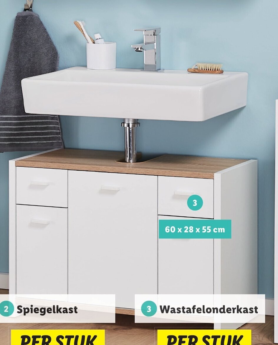 Lidl Livarno home Wastafelonderkast 60x28x55cm aanbieding