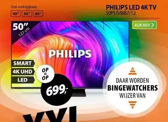Expert Philips led 4k tv 50pus8887/12 aanbieding