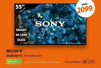 Expert Sony oled 4k tv | xr-55a84laep aanbieding