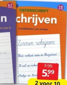 Boekenvoordeel Oefenschrift aanbieding