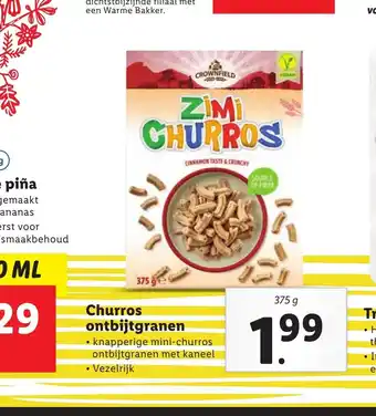 Lidl Churros ontbijtgranen 375 g aanbieding