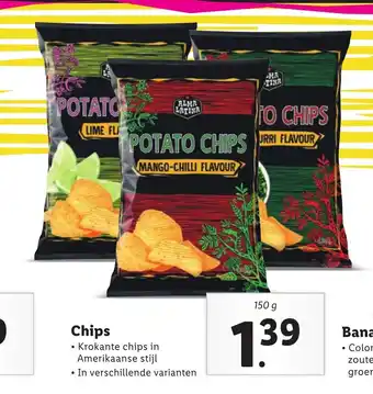 Lidl Chips 150 g aanbieding