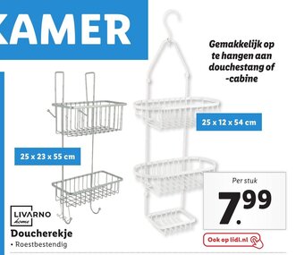 Lidl LIVARNO home. Doucherekje aanbieding