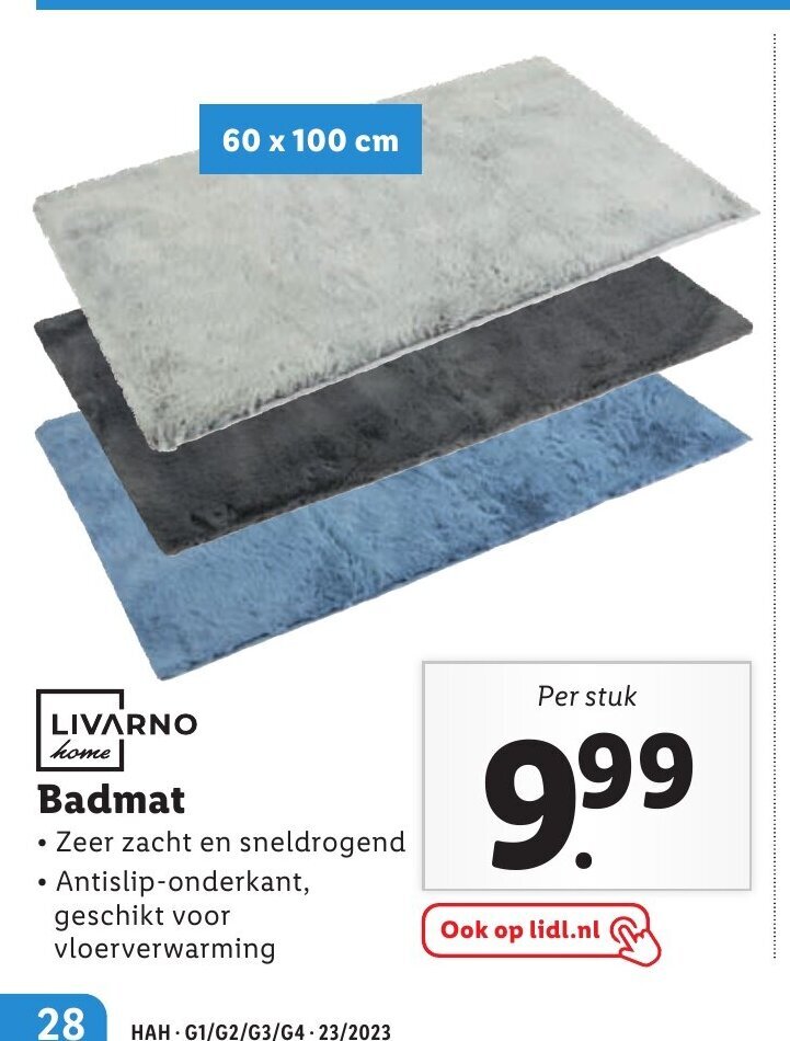 Lidl LIVARNO home Badmat aanbieding