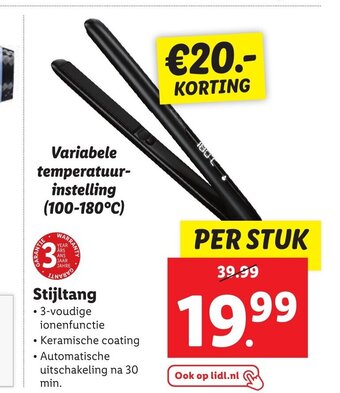 Lidl Stijltang aanbieding