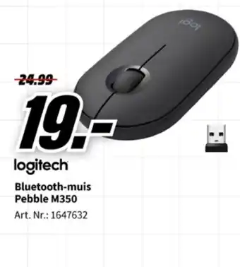 MediaMarkt Logitech Bluetooth-muis pebble M350 aanbieding