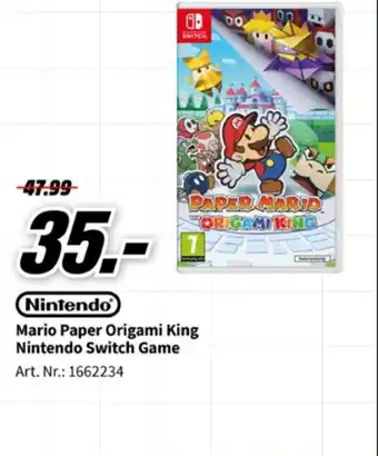 MediaMarkt Nintendo Mario Paper Origami King Nintendo Switch Game aanbieding