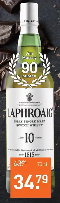 Gall & Gall Laphroaig 10 Years 70 cl Whisky aanbieding