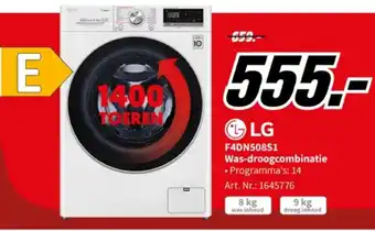 MediaMarkt LG F4DN508S1 Was-droogcombinatie aanbieding