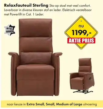 Woonsquare Relaxfauteuil sterling aanbieding