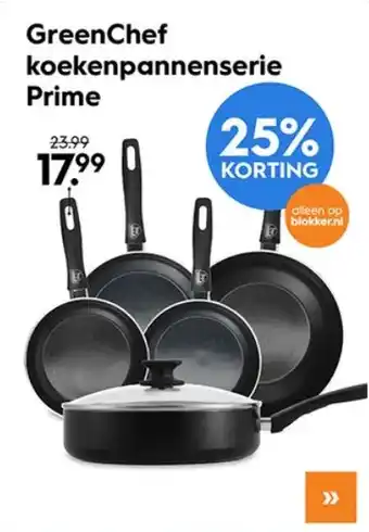 Blokker Greenchef koekenpannenserie prime aanbieding