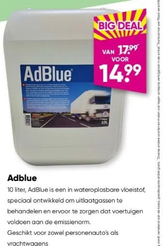 Big Bazar Adblue aanbieding