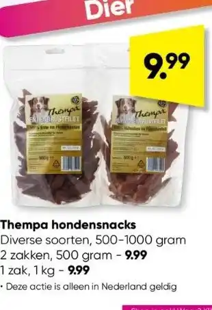 Big Bazar Thempa hondensnacks diverse soorten, 500-1000 gram aanbieding