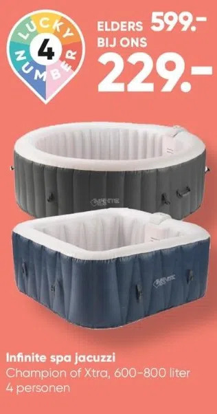 Big Bazar Infinite spa jacuzzi aanbieding