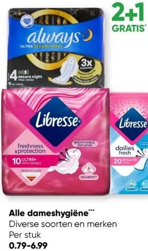 Big Bazar Alle dameshygiëne™ aanbieding