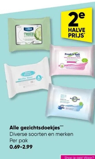 Big Bazar Alle gezichtsdoekjes aanbieding