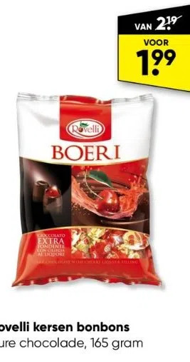 Big Bazar Rovelli kersen bonbons aanbieding