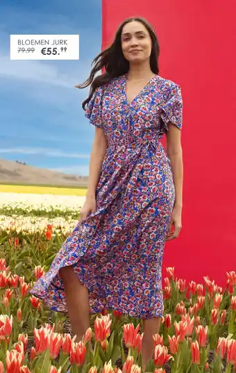 Jeans Centre Bloemen jurk aanbieding
