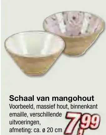 Kik Schaal van mangohout aanbieding