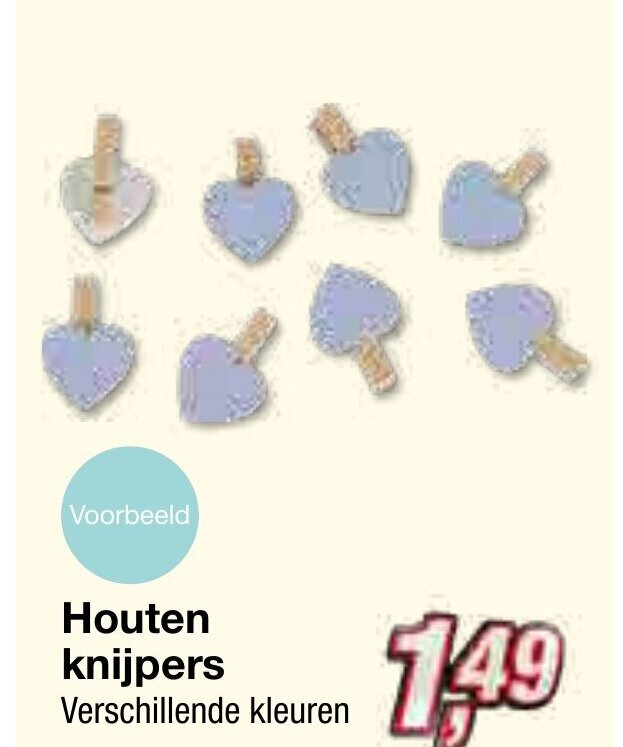 Kik Houten knijpers aanbieding