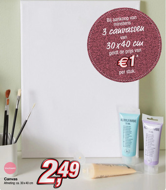 Kik Canvas 30 x 40 cm aanbieding