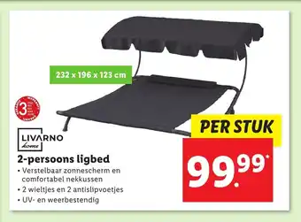 Lidl LIVARNO home 2-persoons ligbed 232x196x123 cm aanbieding