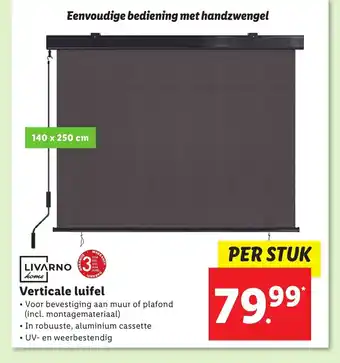 Lidl LIVARNO home Verticale luifel 140x250 cm aanbieding