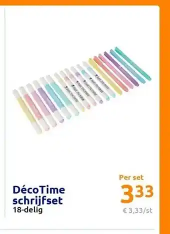 Action DécoTime schrijfset 18-delig aanbieding