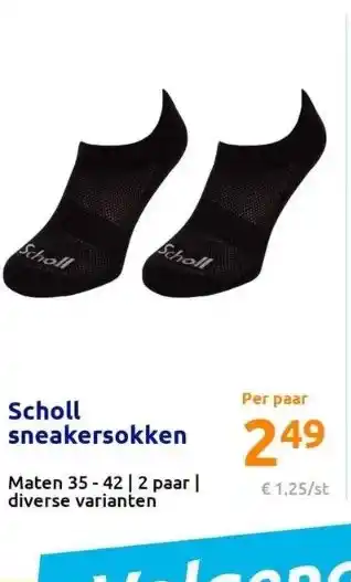 Action Scholl sneakersokken aanbieding