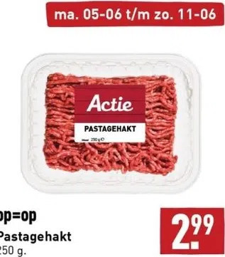 ALDI Pastagehakt aanbieding