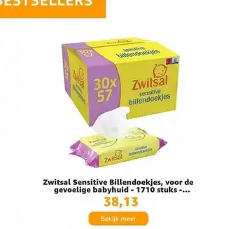 Amazon Zwitsal sensitive billendoekjes, voor de gevoelige babyhuid - 1710 stuks - voordeelverpakking aanbieding