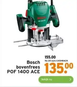 GAMMA Bosch na 20 euro cashback bovenfrees pof 1400 ace aanbieding