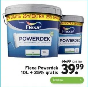 GAMMA Flexa powerdek 10l + 25% gratis aanbieding