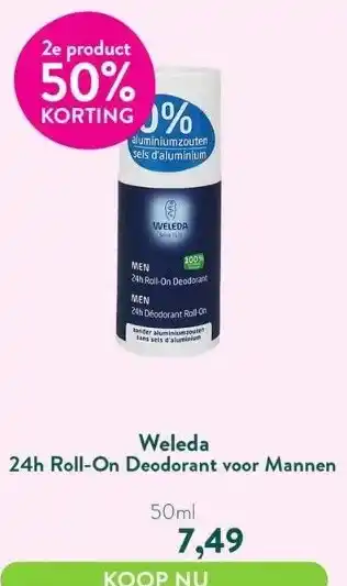 Holland & Barrett 24h roll-on deodorant voor mannen aanbieding