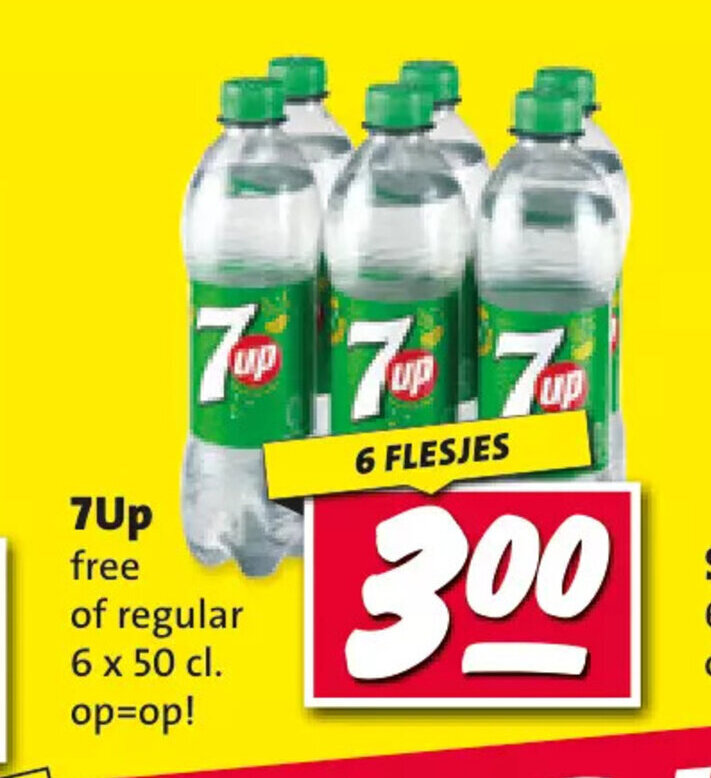 Nettorama 7Up free of regular 6 x 50 cl. op=op! aanbieding