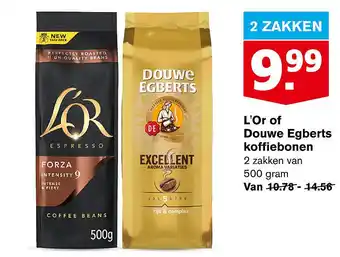 Hoogvliet L'or Of Douwe Egberts Koffiebonen 500 gram aanbieding