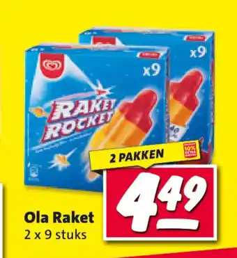 Nettorama Ola Raket 2 x 9 stuks aanbieding