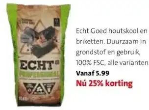 Intratuin Echt goed houtskool en briketten. aanbieding